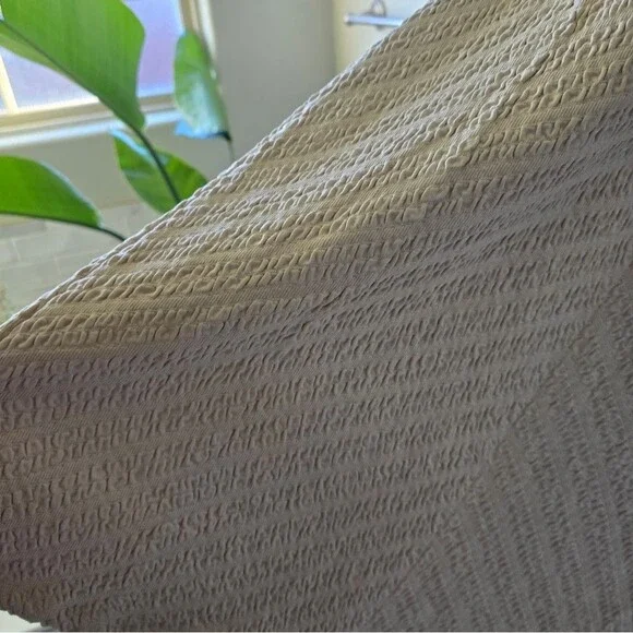 NWT Free People Textured Cottage Knit Midi Dress Neutral Ivory Open Back M/L - Picture 8 of 16